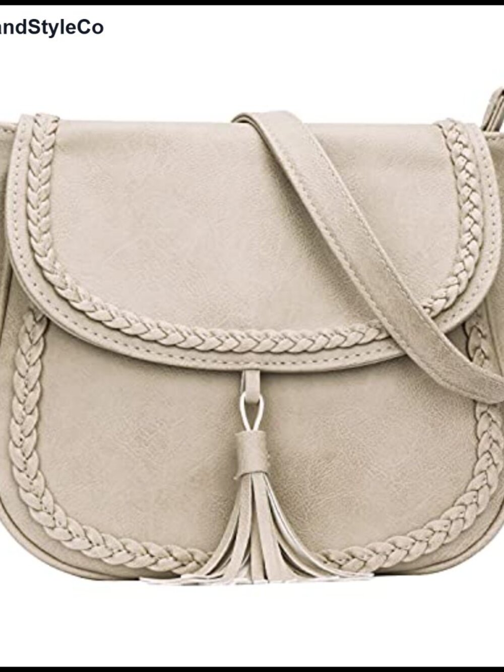 PU Leather Crossbody Bag Saddle Purse with Tassel